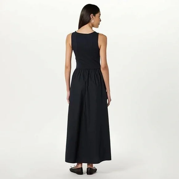 The Drop Womens Dia Mixed Fabric Midi Tank Maxi  Dress size L - Picture 3 of 8